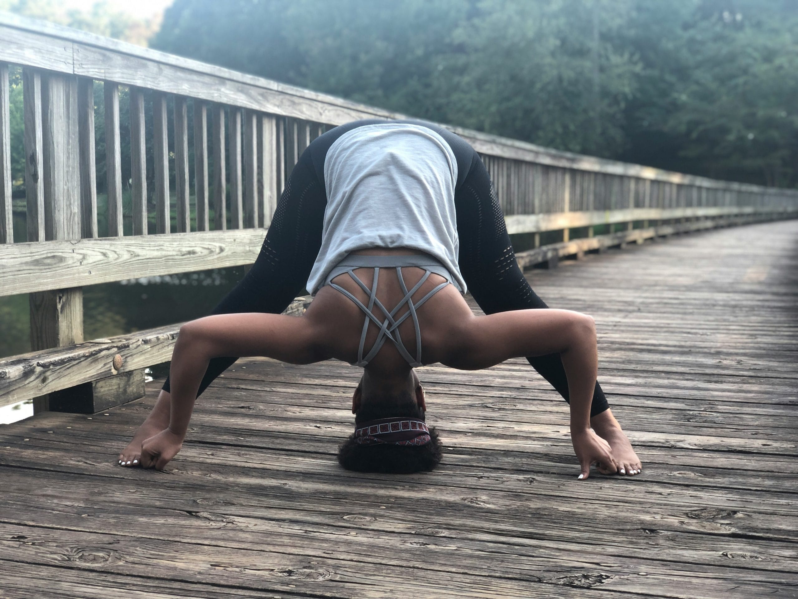 Person in Yoga Pose Symbolizing Top-Down and Bottom-Up Healing for Anxiety Woman practicing yoga pose representing the integration of mind and body in anxiety counselling which is top-down and bottom-up healing approach.</p>
<p>